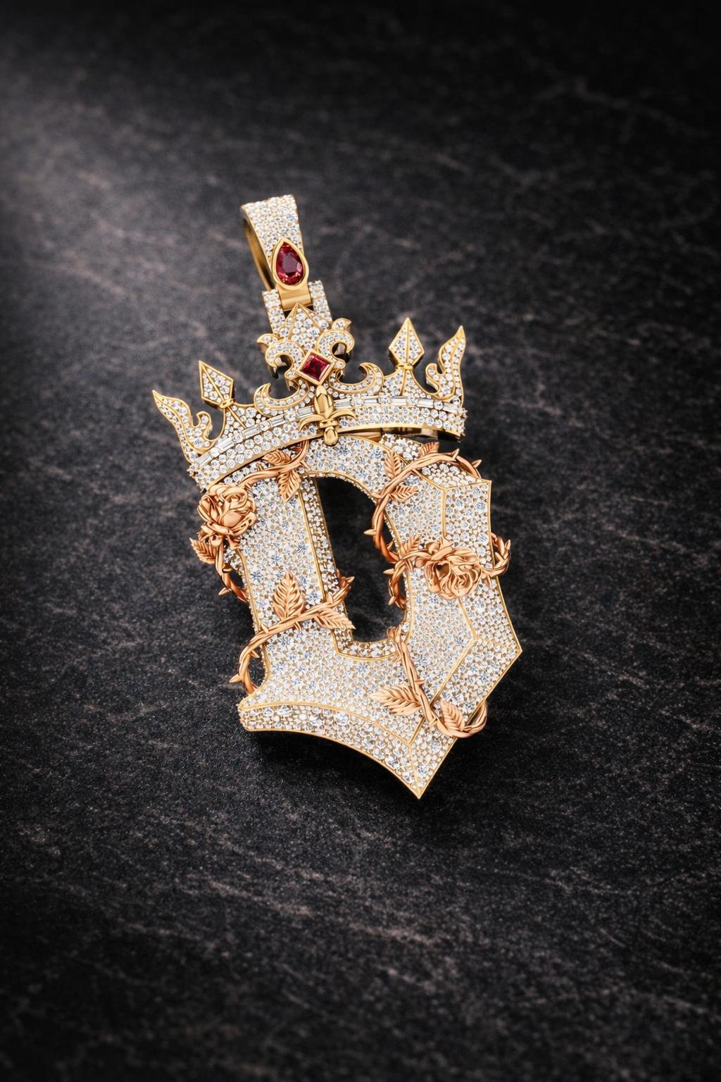 Custom “D” Crown Pendant