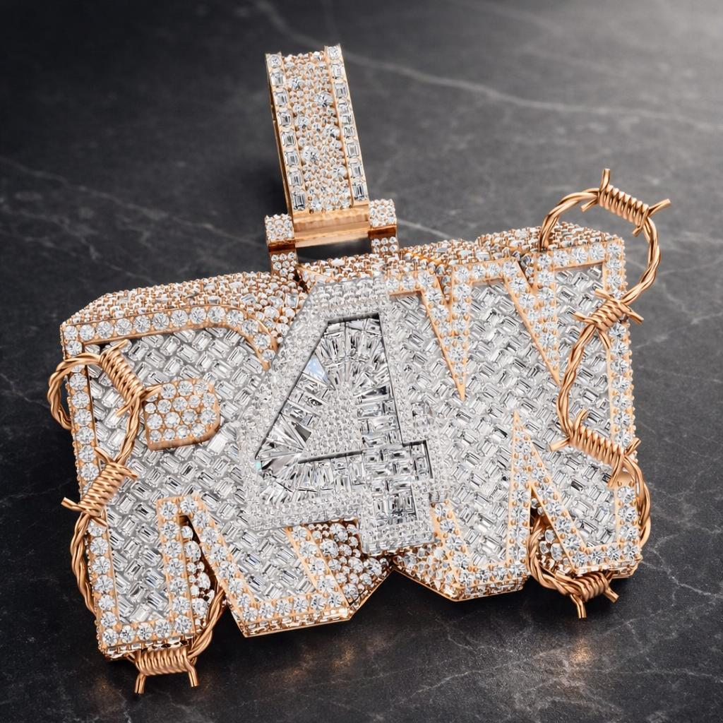 Custom “RAW 4” Statement Pendant
