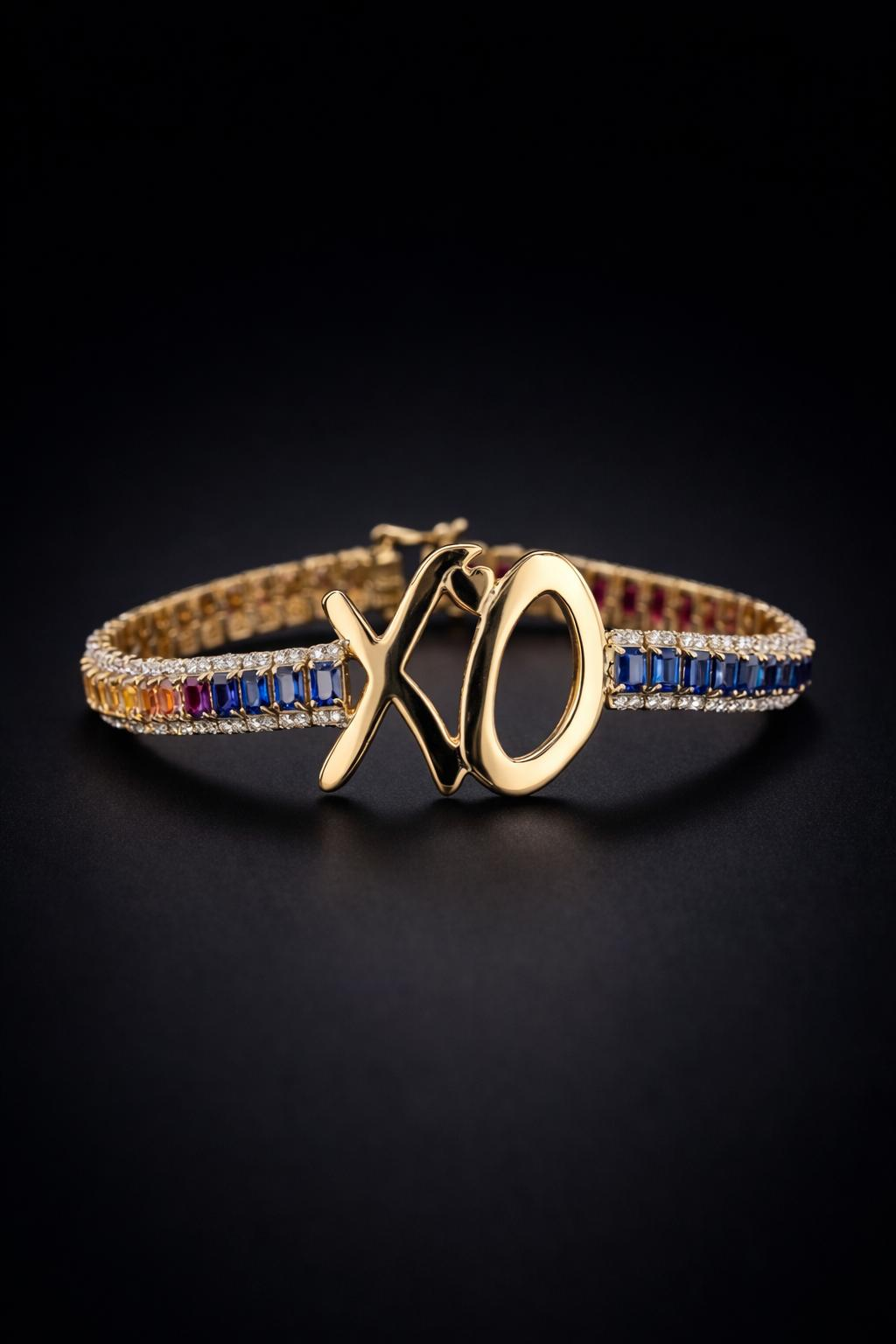 XO Signature Rainbow Sapphire & Diamond Bracelet